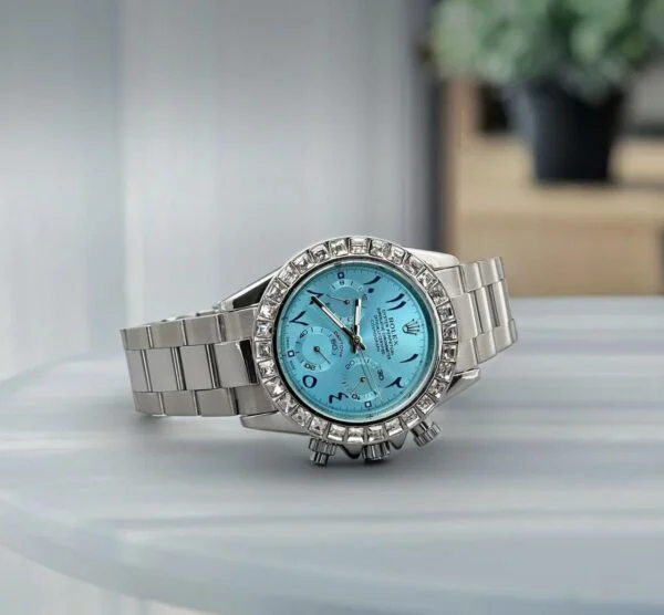 First Copy Rolex Oyster Perpetual Arabic Ice Blue Dial for Men - Image 2