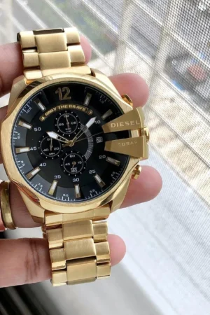 First Copy Diesel 10 Bar Black Dial DZ4318 Mega Chief