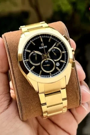 First Copy Rado HyperChrome for Men with Gold Bracelet