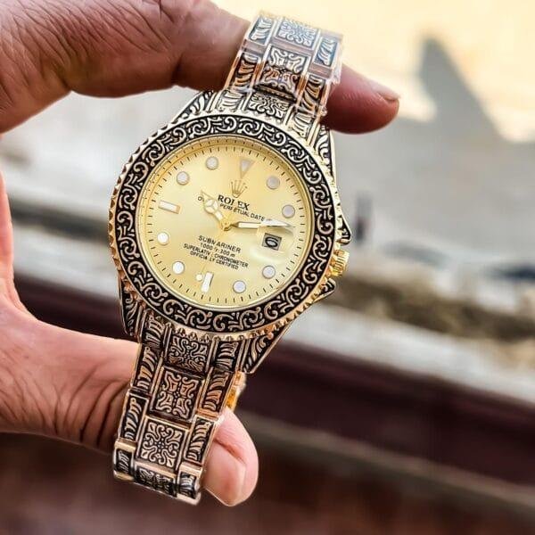 Rolex Submariner Handcrafted Gold Dial First Copy - Image 3
