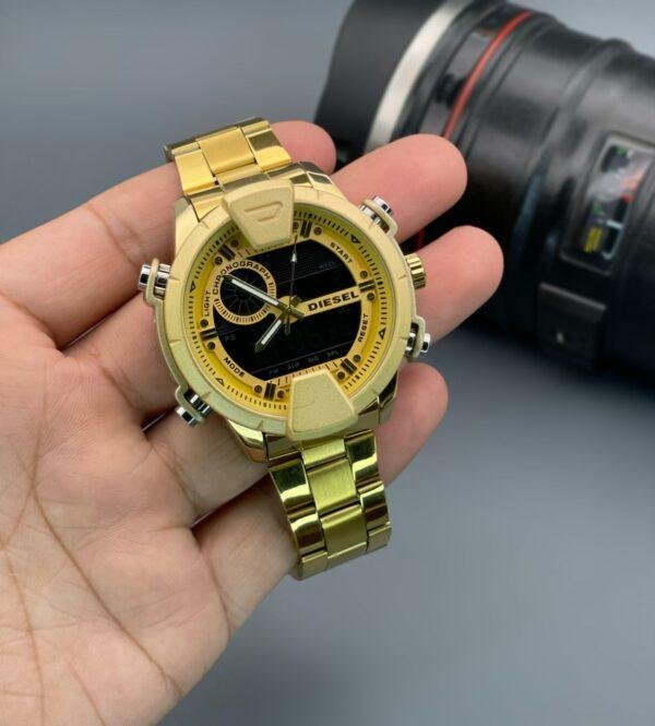 First Copy Diesel Digital Bar Golden Watch for Men - Image 2