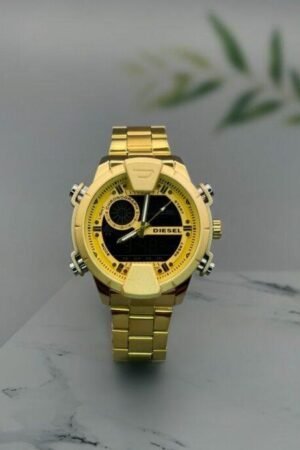 First Copy Diesel Digital Bar Golden Watch for Men