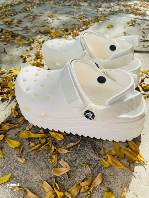 1st Copy Branded Hiker Full White Clogs - Image 3