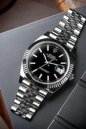 First Copy Rolex DateJust for Men with Premium Silver Bezel
