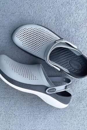 First Copy Crocs Literide 360 Black Grey Clogs for Men