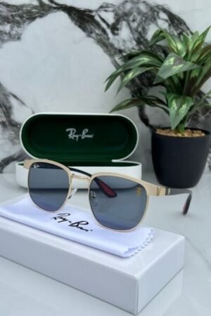 1st Copy Rayban Gold Black Sunglasses for Men