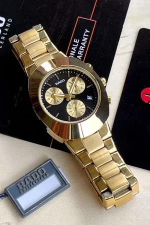 First Copy Rado Diastar Men's Gold Chronograph 44mm Watch