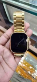 iWatch 8 Ultra with Golden Chain Belt & Ocean Rubber Strap