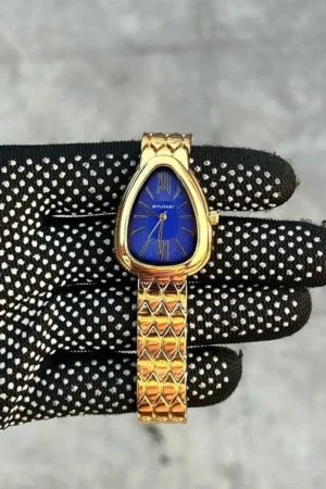 Bvlgari Watch Serpenti Seduttori Gold Blue Dial For Women (SUP737)