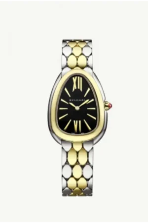 Bvlgari Watch Serpenti Seduttori Two Tune Black Dial For Women (SUP736)