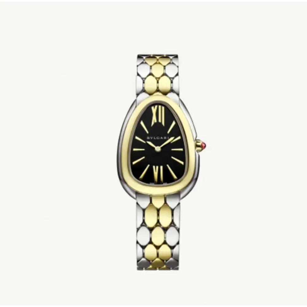 Bvlgari Watch Serpenti Seduttori Two Tune Black Dial For Women (SUP736)