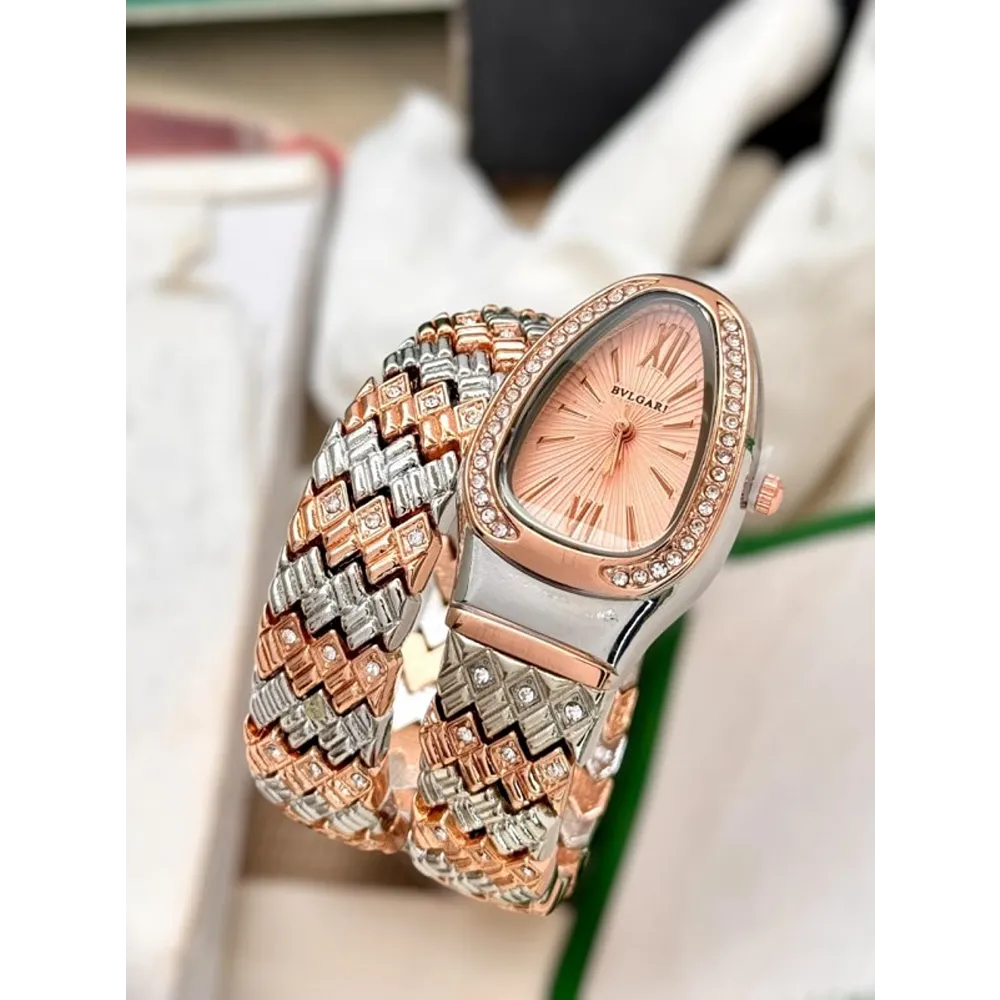 Bvlgari Watch Serpenti Spiga Rose Gold For Women (CS148)