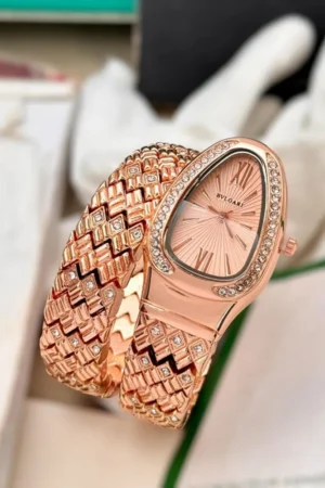 Bvlgari Watch Serpenti Spiga Rose Gold For Women (CS150)