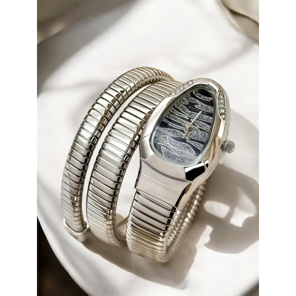 Bvlgari Watch Snake Darcy Diamond Silver For Women (SW195)