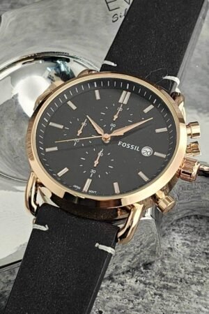 Fossil Watch : Fossil Chronograph Leather Edition Watch For Men (SG-1015)