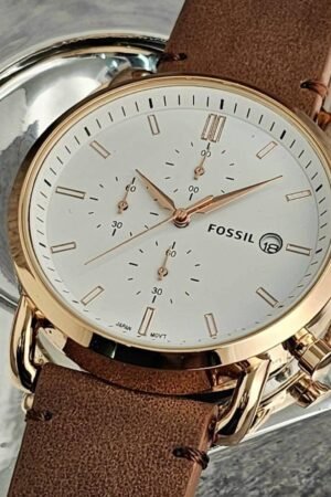 Fossil Watch : Fossil Chronograph Leather Edition Watch For Men (SG-1019)