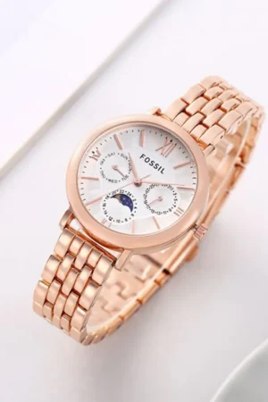 Fossil Watch Jacqueline Sun Moon Copper-White For Women (SG139)