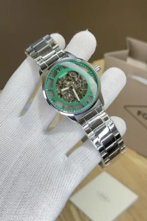 Fossil Watch Townsman Silver Green For Men (CS248)