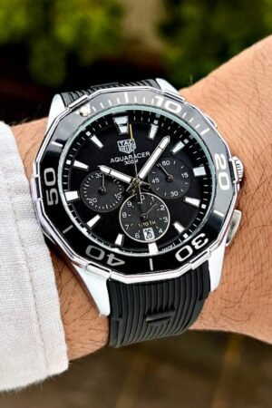 Men’s Tag Heauer Watch Full Black Chronograph Working (SG-55)