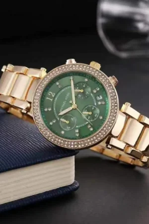 Michael Kors Watch Parker Gold-Green For Women (SG26)