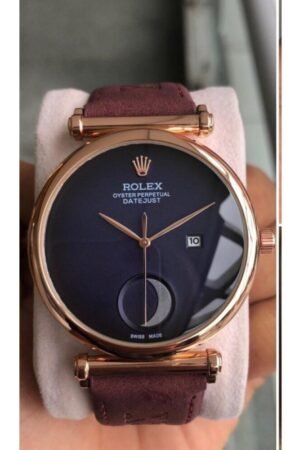 Premium Men Rolex Watch, Leather Strap (SG-23)