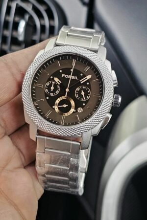 Premium Men’s Fossil Watch Sliver Stainless Steel (SG-259)