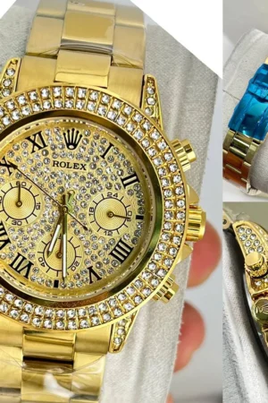 Premium Rolex Diamand Gold Watch For Men (AFW02)