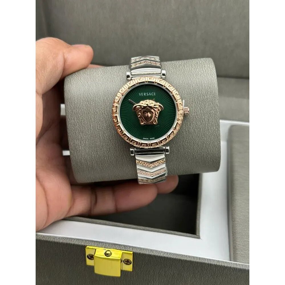 Versace Watch Rose Gold Green For Women (CS11) - Image 2